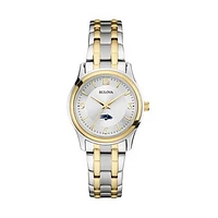 Women's Bulova Silver/Gold Nevada Wolf Pack Classic Two-Tone Round Watch