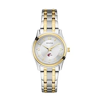 Women's Bulova Silver/Gold Southern Illinois Salukis Classic Two-Tone Round Watch