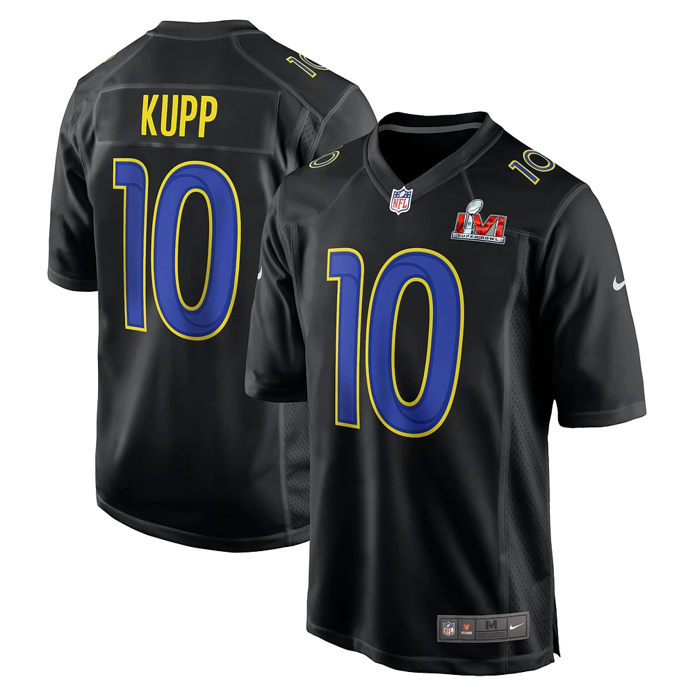Men's Nike Cooper Kupp Black Los Angeles Rams Super Bowl LVI Game Fashion Jersey