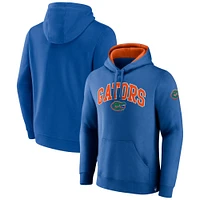 Men's Fanatics Royal Florida Gators Arch & Logo Tackle Twill Pullover Hoodie