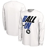 Men's Nike White Kentucky Wildcats Ball Bench Long Sleeve T-Shirt