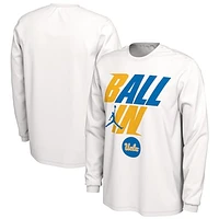 Men's Jordan Brand White UCLA Bruins Ball Bench Long Sleeve T-Shirt