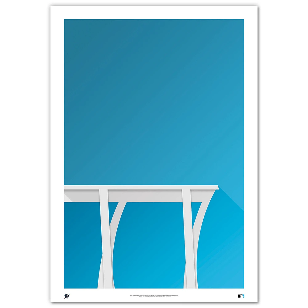 Miami Marlins Minimalist loanDepot Park 24'' x 36'' Fine Art Print