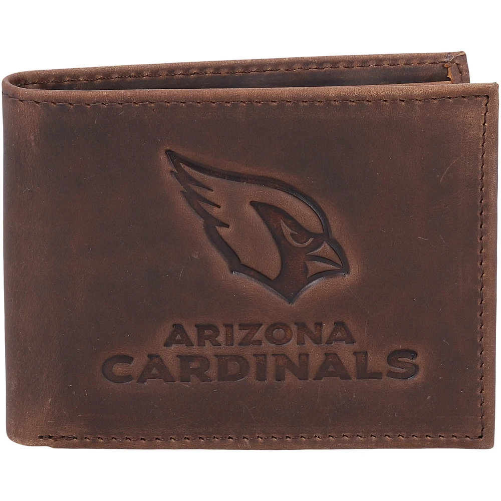 Brown Arizona Cardinals Bifold Leather Wallet