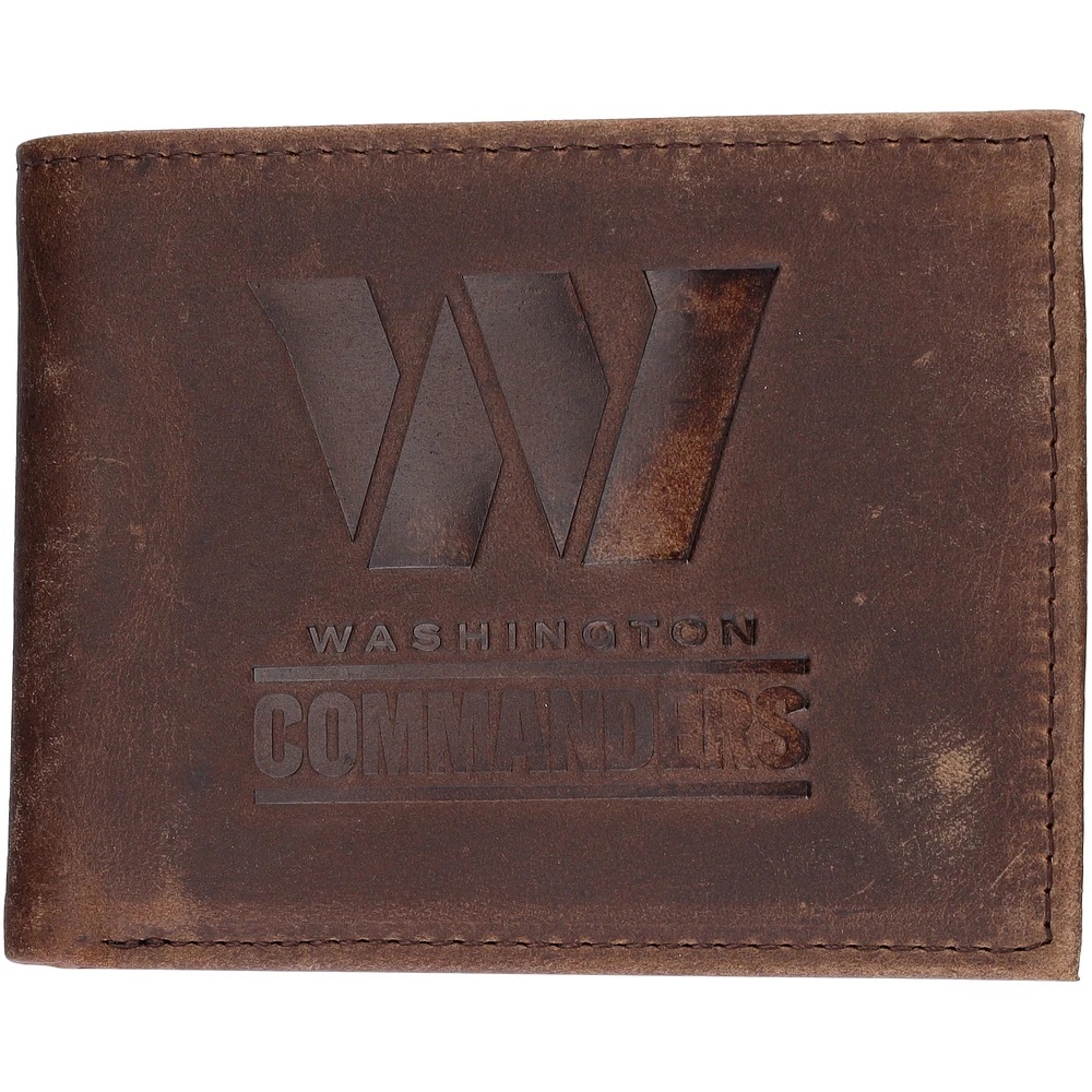 Brown Washington Commanders Bifold Leather Wallet