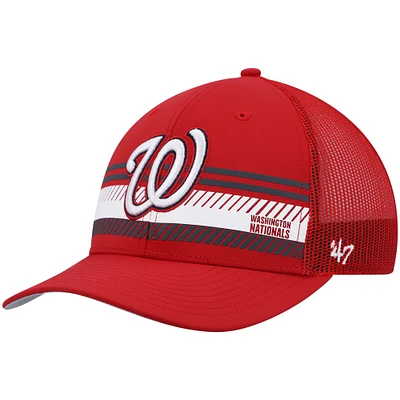 Men's '47 Red Washington Nationals Cumberland Trucker Snapback Hat