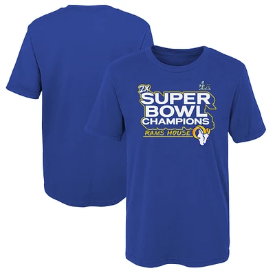 Preschool Royal Los Angeles Rams Super Bowl LVI Champions Parade T-Shirt