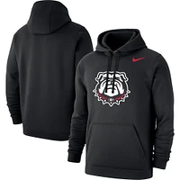 Men's Nike Black Georgia Bulldogs Logo Club Pullover Hoodie