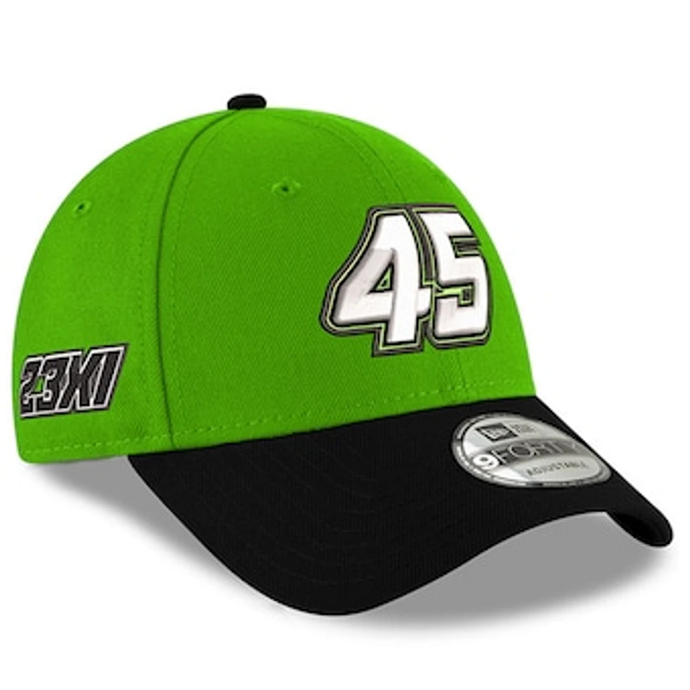 Men's New Era Green Kurt Busch Number 9FORTY Snapback Adjustable Hat