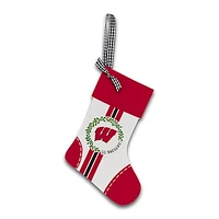 Wisconsin Badgers Wood Stocking Ornament