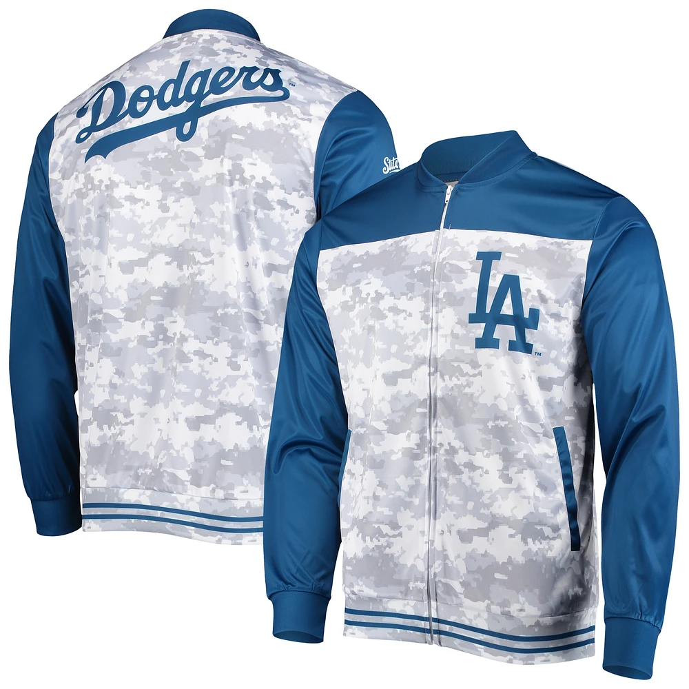 Men's Stitches Royal Los Angeles Dodgers Camo Full-Zip Jacket