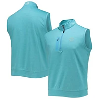 Men's johnnie-O Light Blue THE PLAYERS Denny Half-Zip Vest