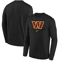 Youth Nike Black Washington Commanders Team Logo Long Sleeve T-Shirt