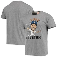 Men's Homage Jose Altuve Gray Houston Astros Caricature Tri-Blend T-Shirt