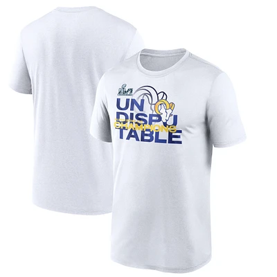 Men's Nike White Los Angeles Rams Super Bowl LVI Champions Slogan T-Shirt