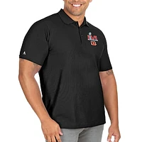 Men's Antigua Black Cincinnati Bengals Super Bowl LVI Bound Big & Tall Legacy Polo