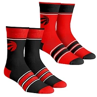 Unisex Rock Em Socks Toronto Raptors Multi-Stripe 2-Pack Team Crew Sock Set