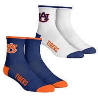 Youth Rock Em Socks Auburn Tigers Core Team 2-Pack Quarter Length Sock Set