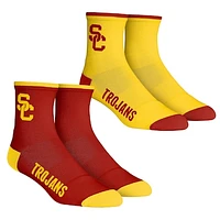 Youth Rock Em Socks USC Trojans Core Team 2-Pack Quarter Length Sock Set