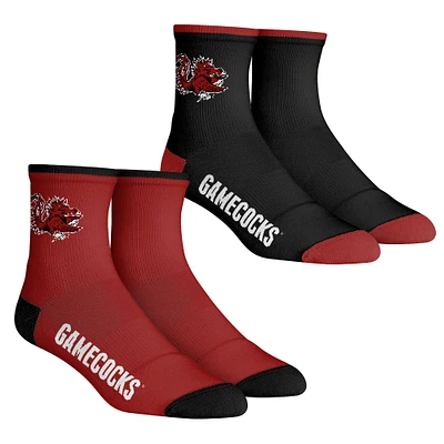 Youth Rock Em Socks South Carolina Gamecocks Core Team 2-Pack Quarter Length Sock Set