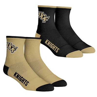 Youth Rock Em Socks UCF Knights Core Team 2-Pack Quarter Length Sock Set