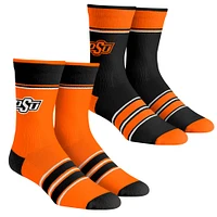 Youth Rock Em Socks Oklahoma State Cowboys Multi-Stripe 2-Pack Team Crew Sock Set