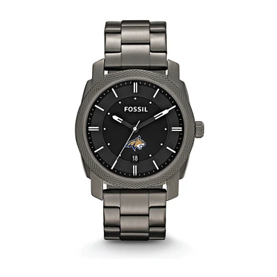 Fossil Montana State Bobcats Machine Smoke Stainless Steel Watch