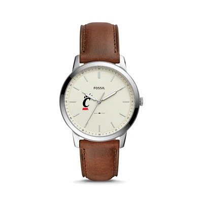 Fossil Cincinnati Bearcats The Minimalist Leather Watch