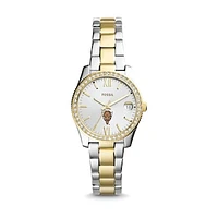 Women's Fossil Marshall Thundering Herd Scarlette Mini Two-Tone Stainless Steel Watch
