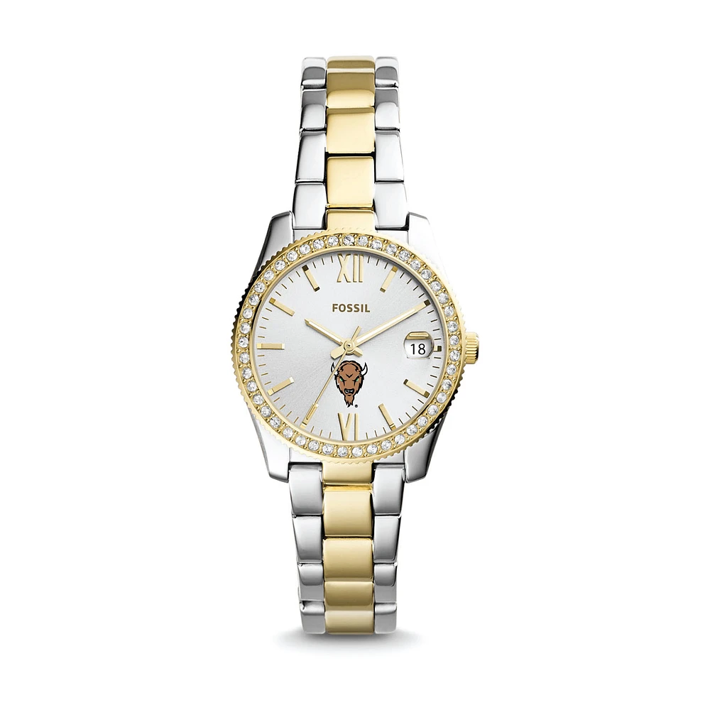 Women's Fossil Marshall Thundering Herd Scarlette Mini Two-Tone Stainless Steel Watch