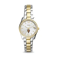 Women's Fossil Marshall Thundering Herd Scarlette Mini Two-Tone Stainless Steel Watch