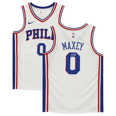 Tyrese Maxey White Philadelphia 76ers Autographed Nike 2020-21 Association Edition Swingman Jersey