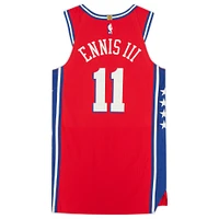 James Ennis Red Philadelphia 76ers Player-Issued #11 Jersey from the 2019-20 NBA Season