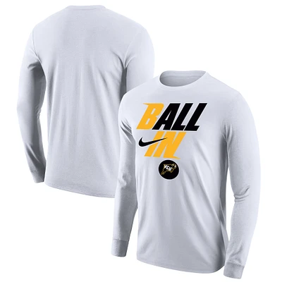 Men's Nike White VCU Rams Legend Bench Long Sleeve T-Shirt