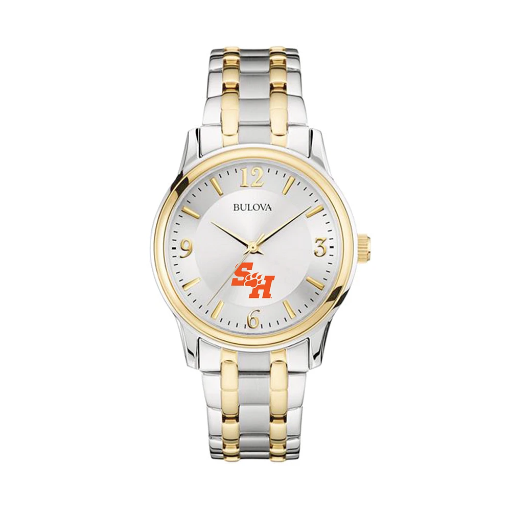 Bulova Silver/Gold Sam Houston State Bearkats Classic Two-Tone Round Watch