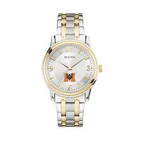 Bulova Silver/Gold Mercer Bears Classic Two-Tone Round Watch