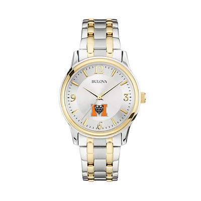Bulova Silver/Gold Mercer Bears Classic Two-Tone Round Watch