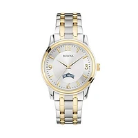 Bulova Silver/Gold Mount St. Mary's Mountaineers Classic Two-Tone Round Watch