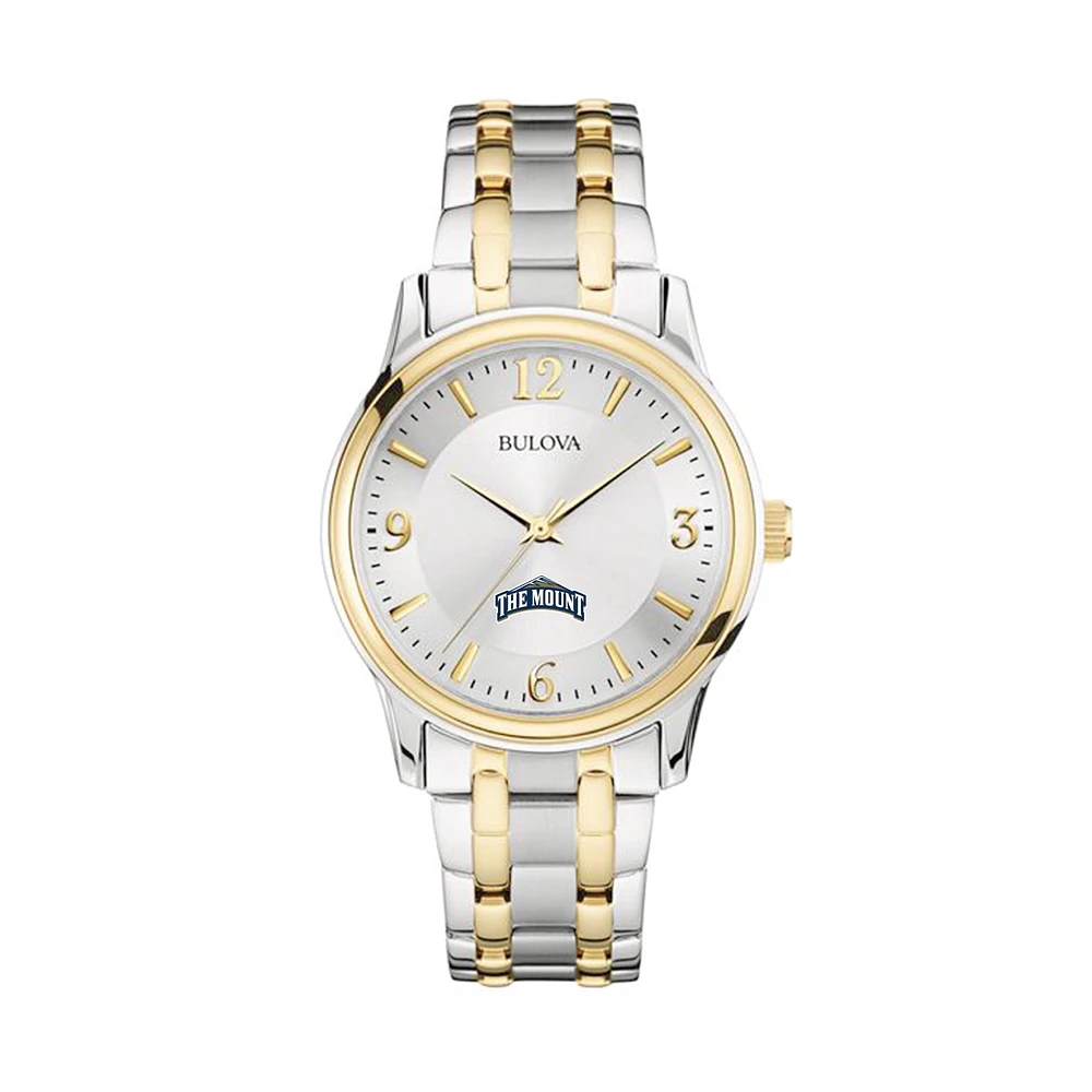 Bulova Silver/Gold Mount St. Mary's Mountaineers Classic Two-Tone Round Watch
