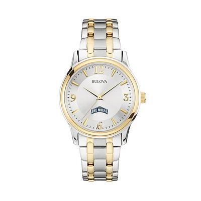Bulova Silver/Gold Mount St. Mary's Mountaineers Classic Two-Tone Round Watch