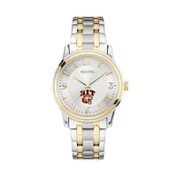 Bulova Silver/Gold Rochester Institute of Technology Tigers Classic Two-Tone Round Watch