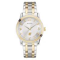 Bulova Silver/Gold Tennessee Chattanooga Mocs Classic Two-Tone Round Watch