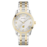 Bulova Silver/Gold Tennessee Chattanooga Mocs Classic Two-Tone Round Watch