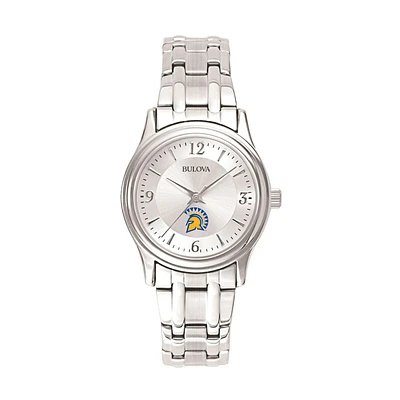 Women's Bulova Silver San Jose State Spartans Stainless Steel Quartz Watch