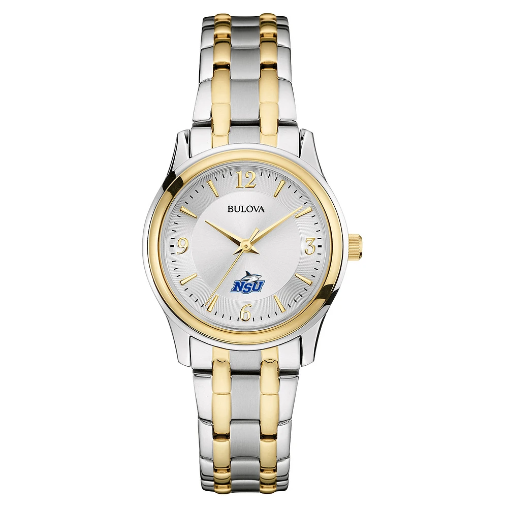 Women's Bulova Silver/Gold Nova Southeastern Sharks Classic Two-Tone Round Watch