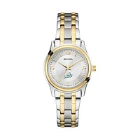 Women's Bulova Silver/Gold Florida Gulf Coast Eagles Classic Two-Tone Round Watch