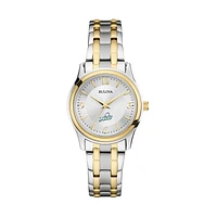 Women's Bulova Silver/Gold Florida Gulf Coast Eagles Classic Two-Tone Round Watch