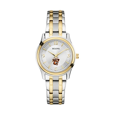 Women's Bulova Silver/Gold Rochester Institute of Technology Tigers Classic Two-Tone Round Watch