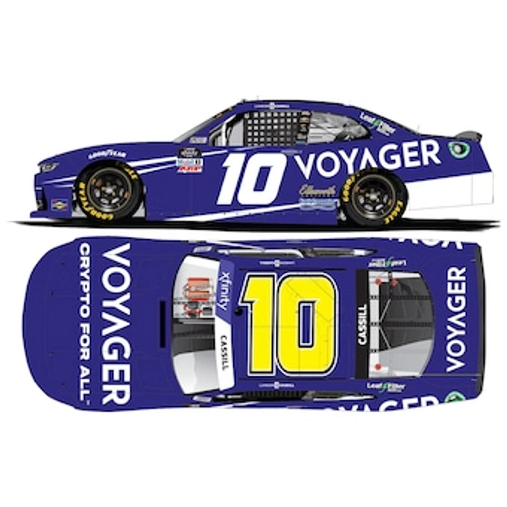 Action Racing Landon Cassill 2022 #10 Voyager NASCAR Xfinity Series 1:24 Die-Cast Chevrolet Camaro