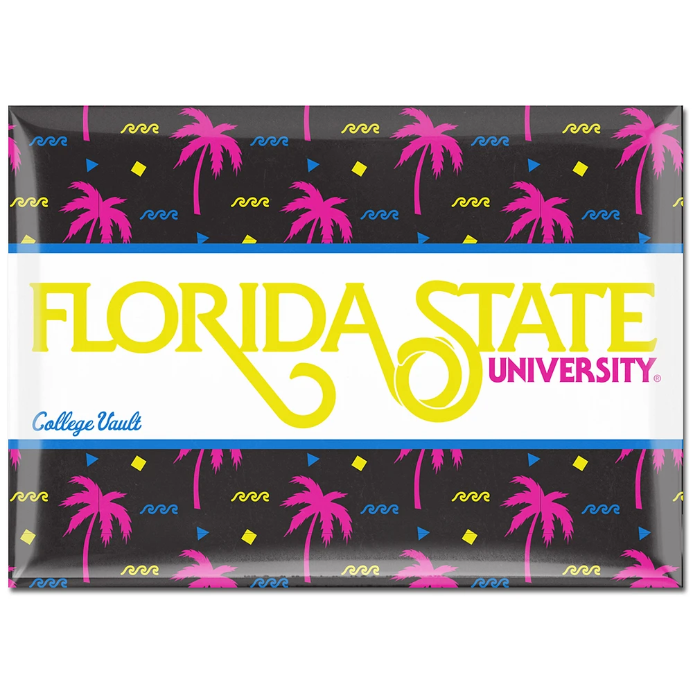 WinCraft Florida State Seminoles Beach Club 2.5'' x 3.5'' Palm Trees Metal Fridge Magnet